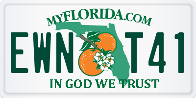 FL license plate EWNT41
