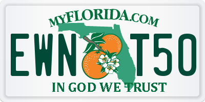 FL license plate EWNT50
