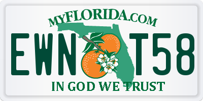 FL license plate EWNT58
