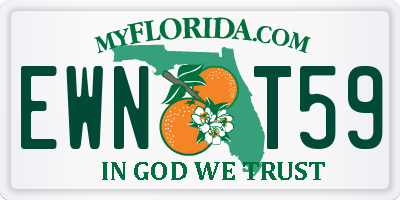 FL license plate EWNT59