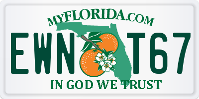 FL license plate EWNT67