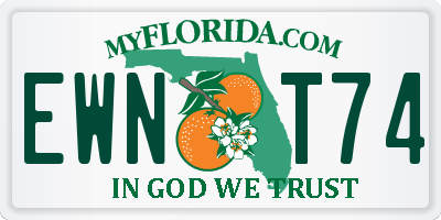 FL license plate EWNT74