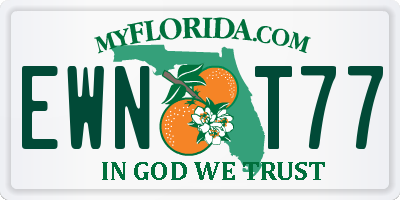 FL license plate EWNT77