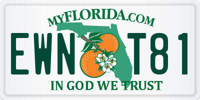 FL license plate EWNT81