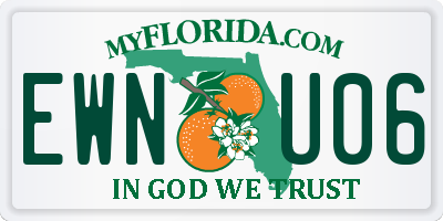 FL license plate EWNU06