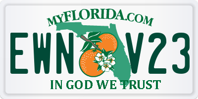 FL license plate EWNV23
