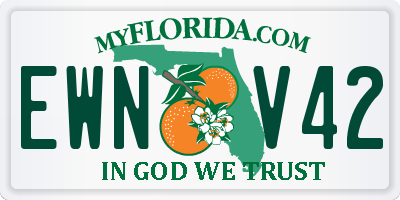FL license plate EWNV42