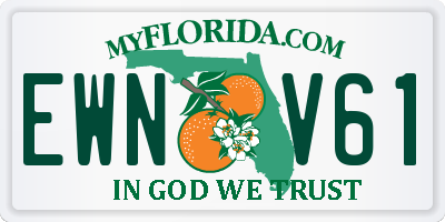 FL license plate EWNV61