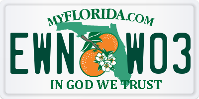 FL license plate EWNW03