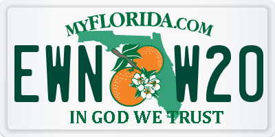 FL license plate EWNW20