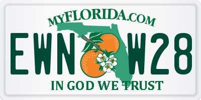 FL license plate EWNW28