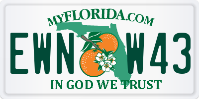 FL license plate EWNW43