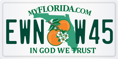 FL license plate EWNW45