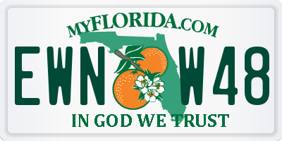 FL license plate EWNW48
