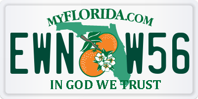 FL license plate EWNW56