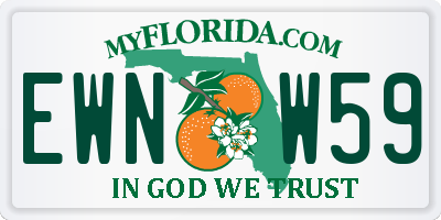 FL license plate EWNW59