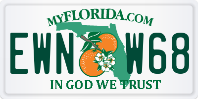 FL license plate EWNW68