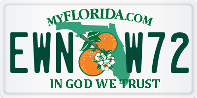 FL license plate EWNW72