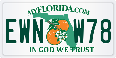 FL license plate EWNW78