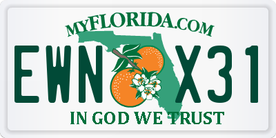 FL license plate EWNX31
