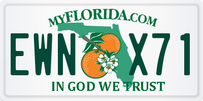 FL license plate EWNX71