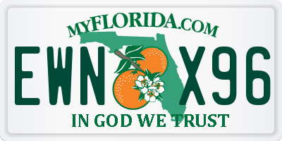 FL license plate EWNX96