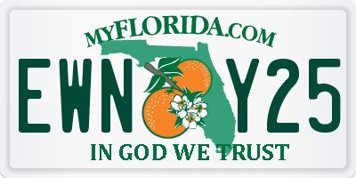 FL license plate EWNY25