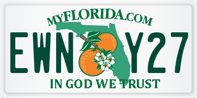 FL license plate EWNY27