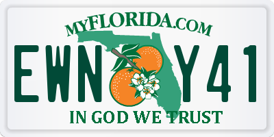 FL license plate EWNY41