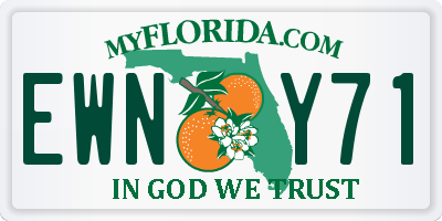 FL license plate EWNY71