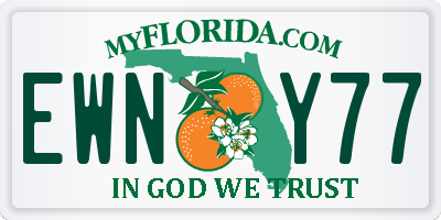 FL license plate EWNY77