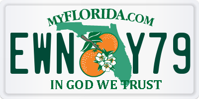 FL license plate EWNY79