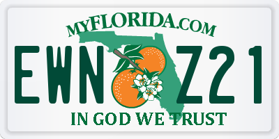FL license plate EWNZ21