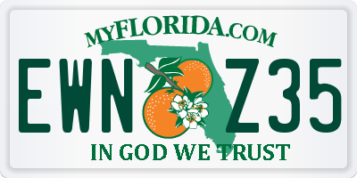 FL license plate EWNZ35