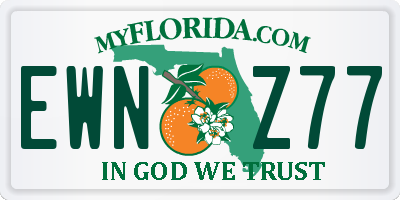 FL license plate EWNZ77