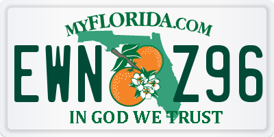 FL license plate EWNZ96