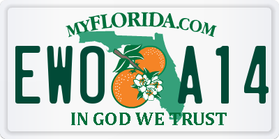 FL license plate EWOA14