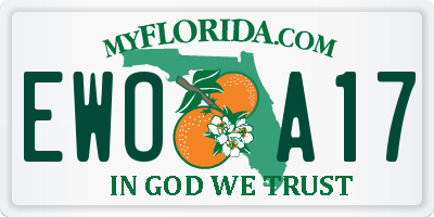 FL license plate EWOA17