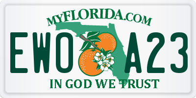 FL license plate EWOA23