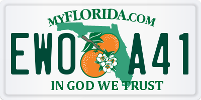 FL license plate EWOA41