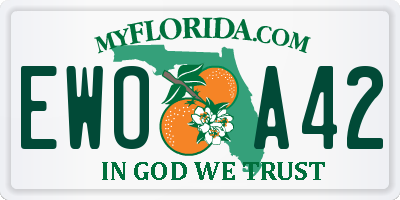 FL license plate EWOA42