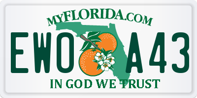 FL license plate EWOA43