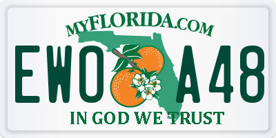 FL license plate EWOA48