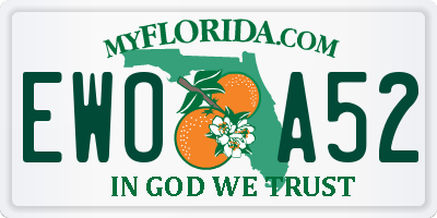 FL license plate EWOA52