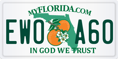 FL license plate EWOA60