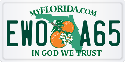FL license plate EWOA65