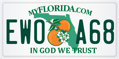 FL license plate EWOA68