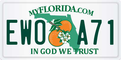 FL license plate EWOA71