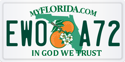 FL license plate EWOA72