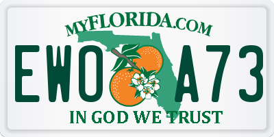 FL license plate EWOA73
